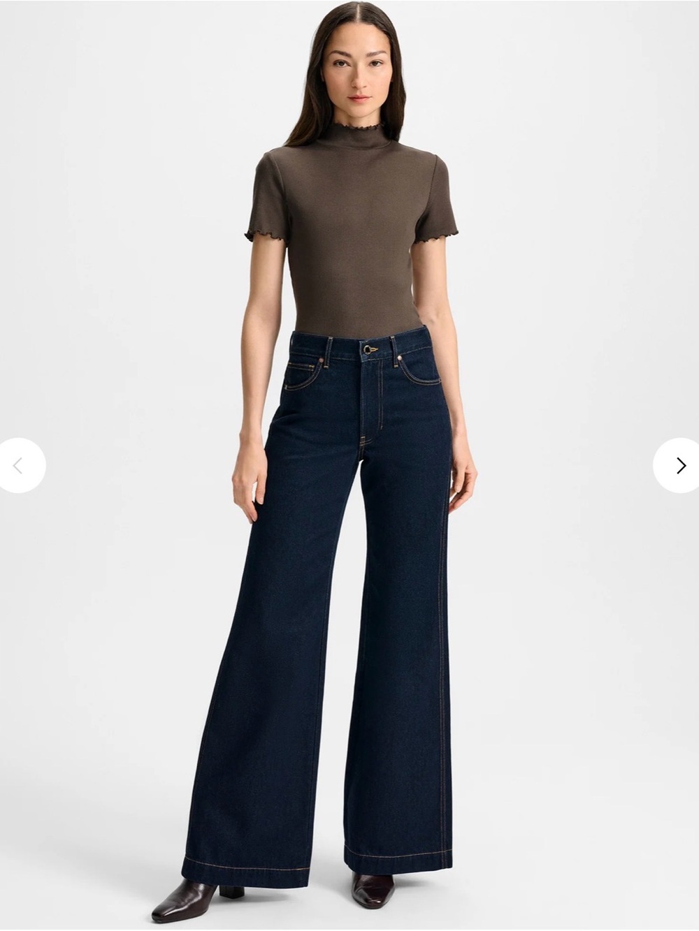 Veronica Beard Kasey Mid Rise Midnight High-Rise Wide-Leg Jeans - Women's